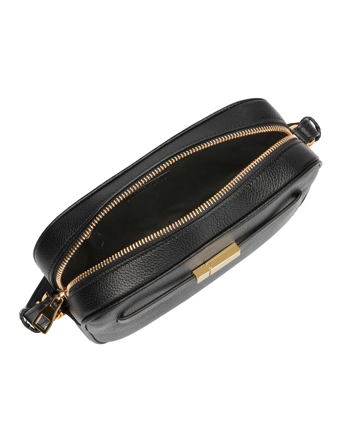 New York Crossbody (Black Small Grain)