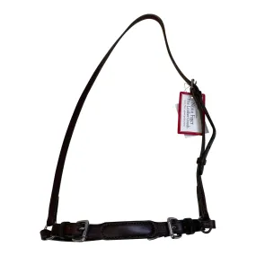 Nunn Finer Adjustable Plain Crank Noseband Cavesson in Brown - Horse