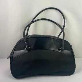 PradaBlackNylon Leather Satchel Bag