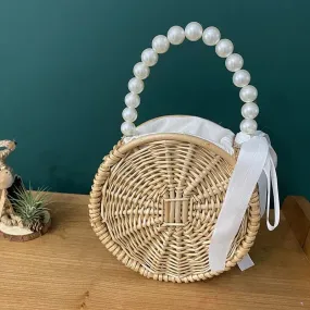 Round Rattan Bag