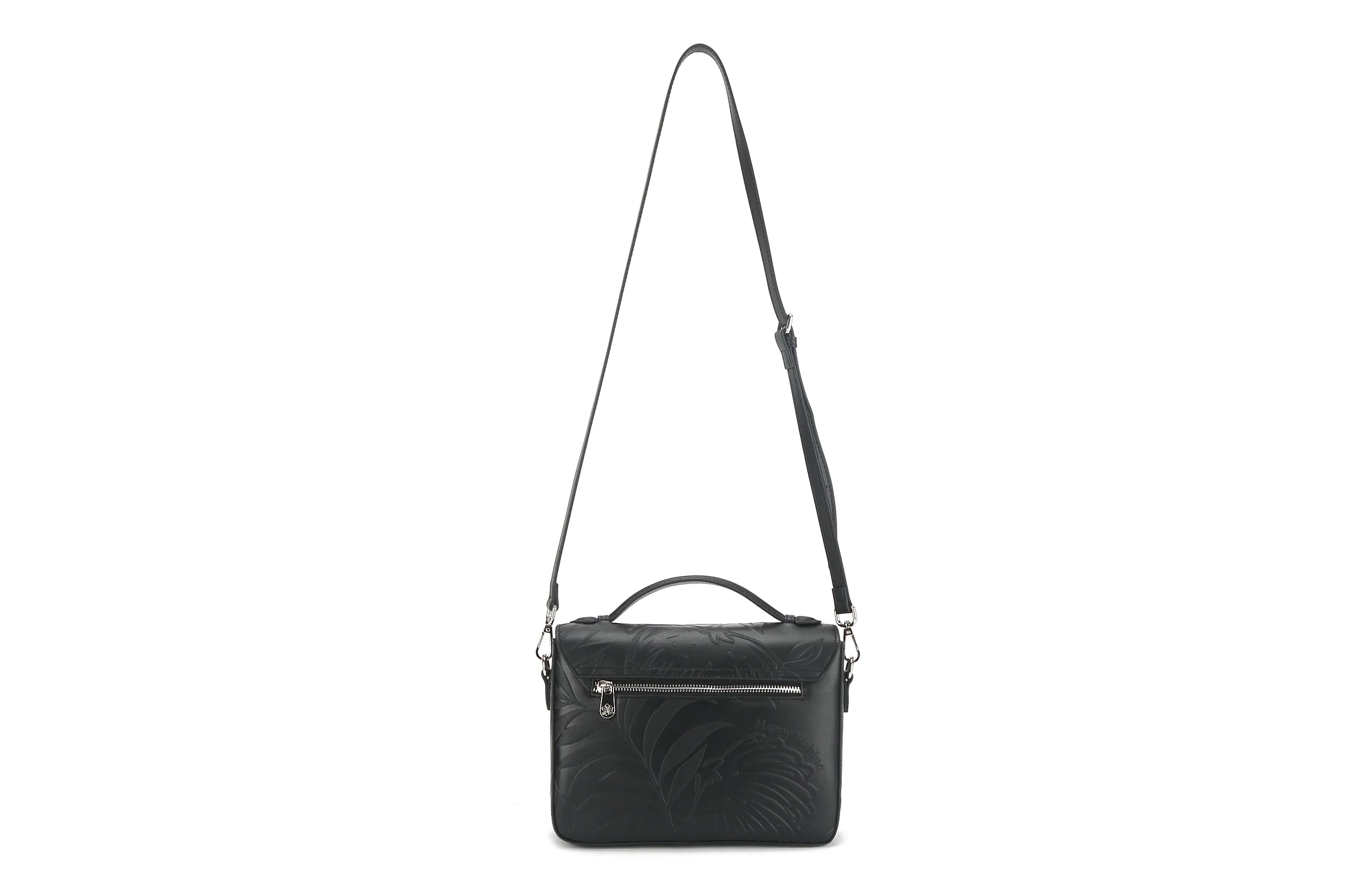 Satchel Alice Lehua Embossed Black