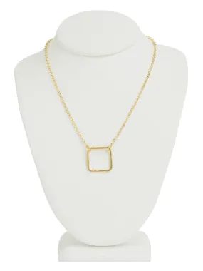 Small Gold Square Necklace