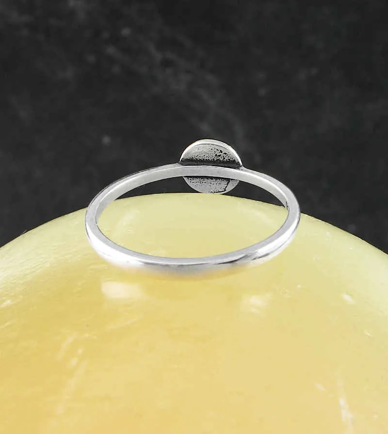 Small Round Triple Moon Symbol Ring