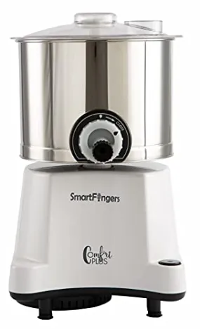 SmartFingers Comfort Plus Table Top Wet Grinder 230V 50hz, 2 Liter, White