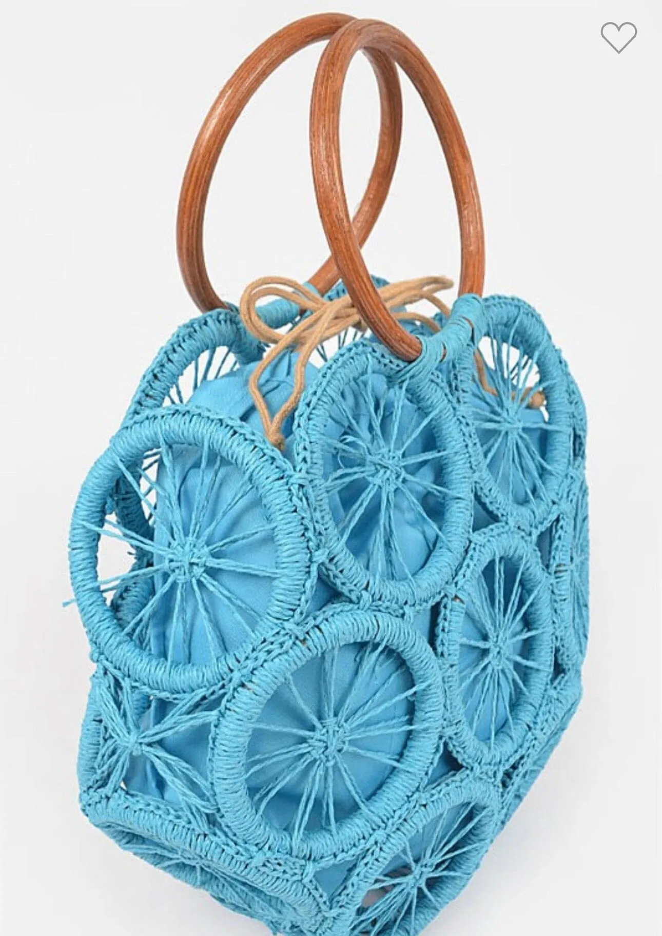 Straw Round Tote Bag