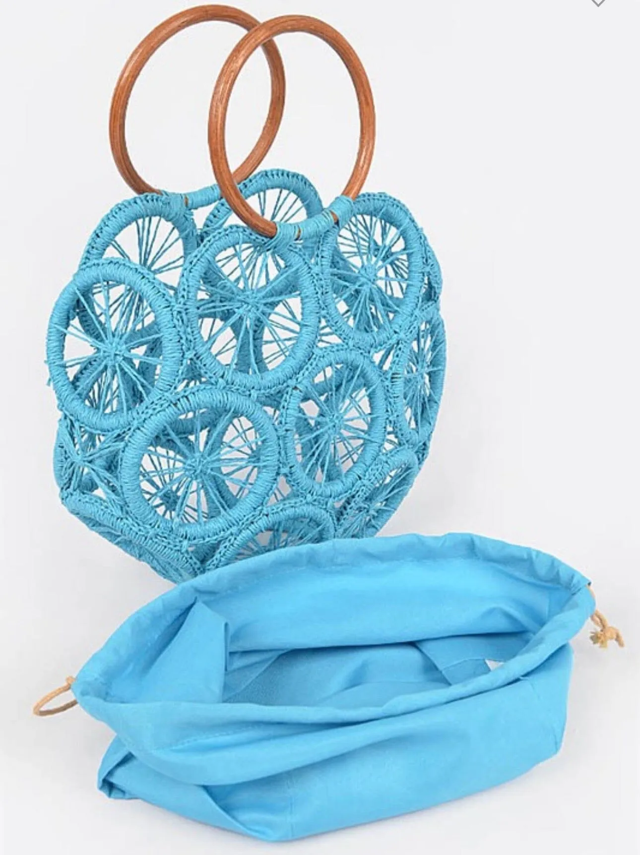 Straw Round Tote Bag