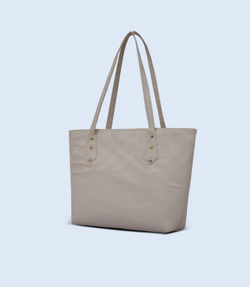 WB2394-BEIGE-Women Shoulder Bag