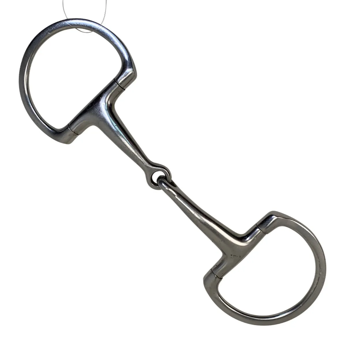 Wide Mouth Single Joint Eggbutt Snaffle Bit in Stanless Steel - 5 1/2